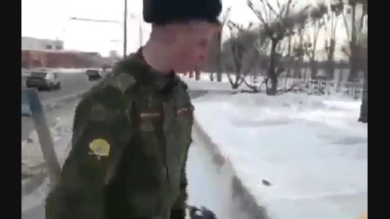 Секретное видео. Негры в учебке зимой.