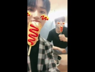 [170908] pentagon #kino posted video with #yanan