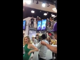 Bob morley, eliza taylor & ricky whittle in lindsey's periscope @ sdcc 2015