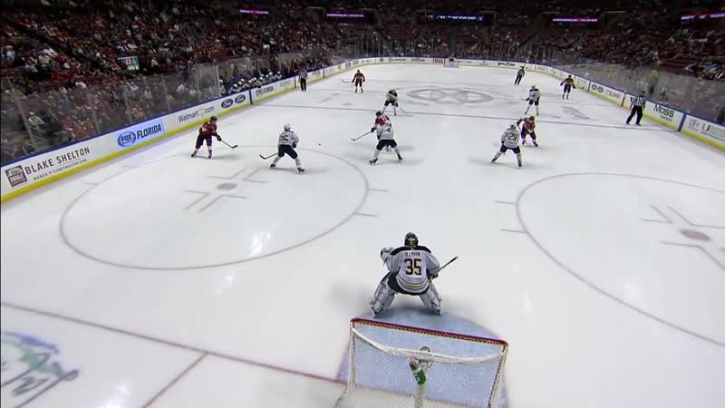 Aleksander barkov puts puck between his legs then sneaks goal by linus ullmark