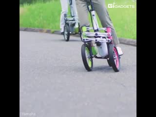 Yamaha joined an army of brands to solve the "last mile journey" by introducing an odd looking three wheel electric scooter, tri