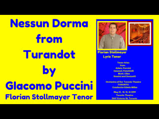 Nessun dorma from turandot by (giacomo puccini) by florian stollmayer tenor (toronto may 13, 2019)