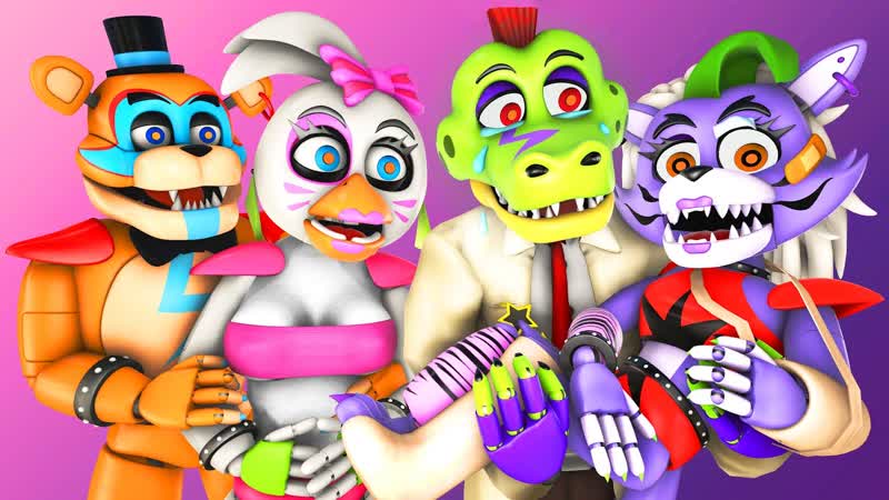 Fnaf security breach фильм анимация (3d все серии подряд глэмрок ной фнаф фредди рокси монти)