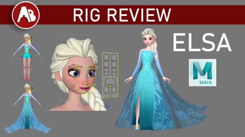 Disney’s "frozen” elsa (free) maya animation rig review