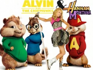 Hannah montana with "alvin and chipmunks" let's get crazy