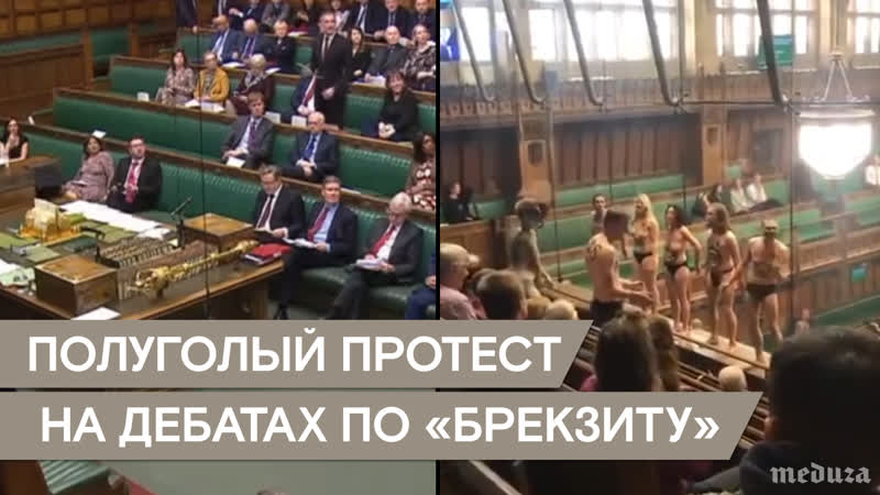 Обнаженные активисты устроили акцию протеста в парламенте