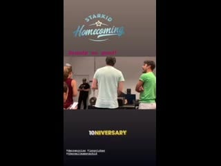 Video darren criss, joey richter, bonnie gruesen and clark baxtresser at starkidhomecoming rehearsal via lily marks ig story