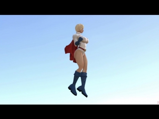 3d character in marmoset power girl