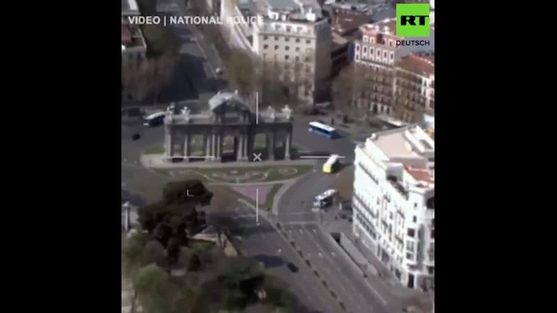 Leere strassen in madrid