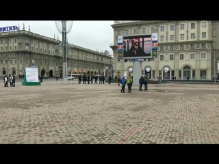 Стрым "белсату" з першамаю ў менску