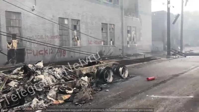 Утро после протестов в миннеаполисе