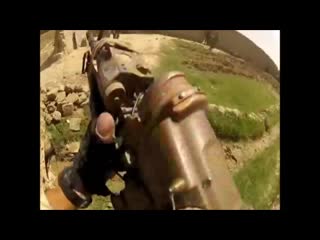 Special operations helmet cam firefight in afghanistan