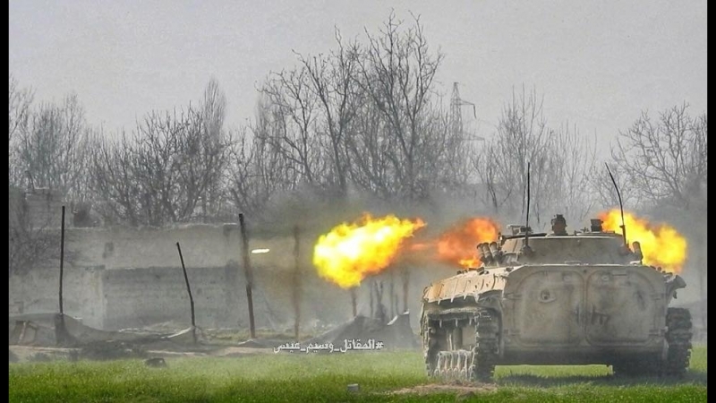 Подразделения республиканской гвардии саа в боях в дума,восточная гута