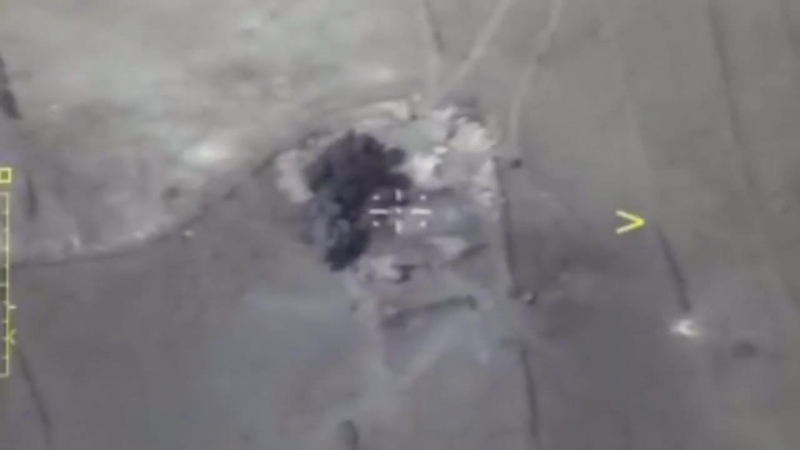 Нанесение удара с рф по опорному пункту игил в сирии