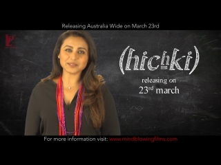 Hichki releasing australia wide from 23 march rani mukerji