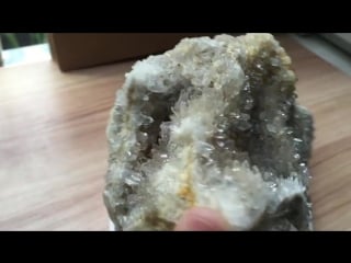 Natural crystal stone specimen video