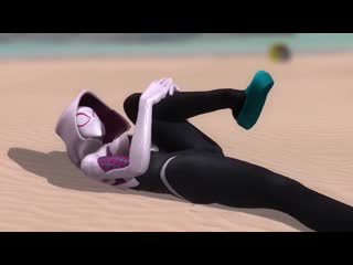 Dead or alive 5 bp 5 5 spider gwens (marvel) stretch on the beach