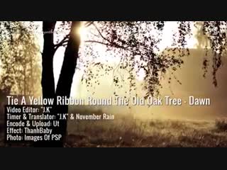 Tie a yellow ribbon round the old oak (ata una cinta amarilla al viejo roble)