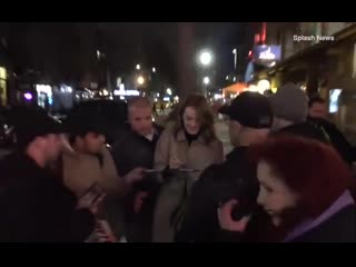 Emma stone swarmed by fans in new york during rehearsal week for saturday night live