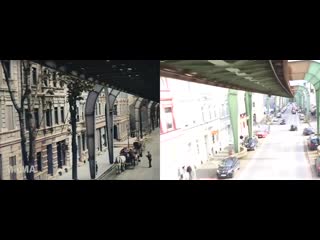 Wuppertal schwebebahn 1902 2015 side by side video