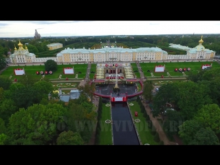 Петродворец, петергоф, аэросъемка petrodvorets, peterhof, aerial video