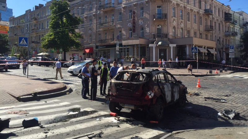 Відео з місця загибелі журналіста шеремета