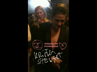 Kristen at the #chanelcruise show 📹