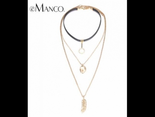 Emanco fashion puree multilayer necklaces and vintage dangle earring