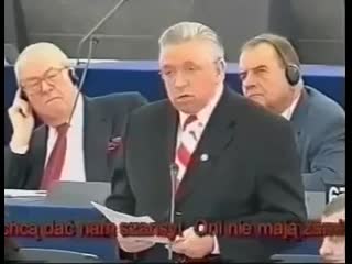 Andrzej lepper w europarlamencie o zaplanowanym zniszczeniu polski 19 listopada 2002 roku