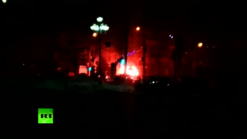 Магнитогорск горит газель minibus explodes in russias magnitogorsk