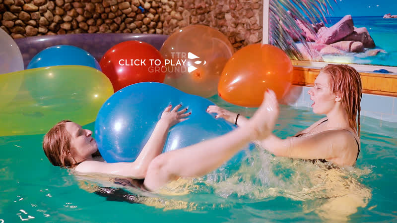 [mariette &amp; stephanie] popping many balloons in the pool (trailer)
