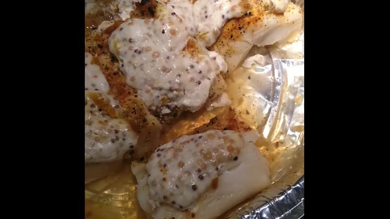 Треска во французской горчице