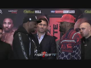 Dillian whyte vs dereck chisora face off