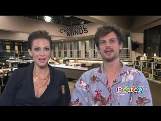 “criminal minds” stars matthew gray gubler and aj cook on final season premier