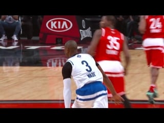 Kyle lowry to dwyane wade to lebron james alley oop