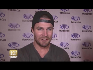 Stephen amell with et canada for tmnt2