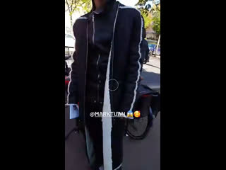 [[fancam] 210930 марк на показе rick owens в париже