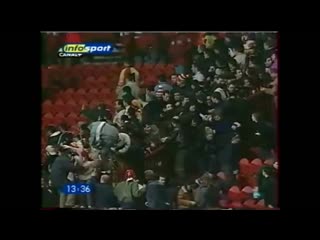 C1 2001 turkish galatasaray and psg hooligan clash parc des princes paris