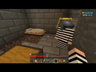 Коп поймал преступника в майнкрафт! преступник и побег из тюрьмы minecraft нуб