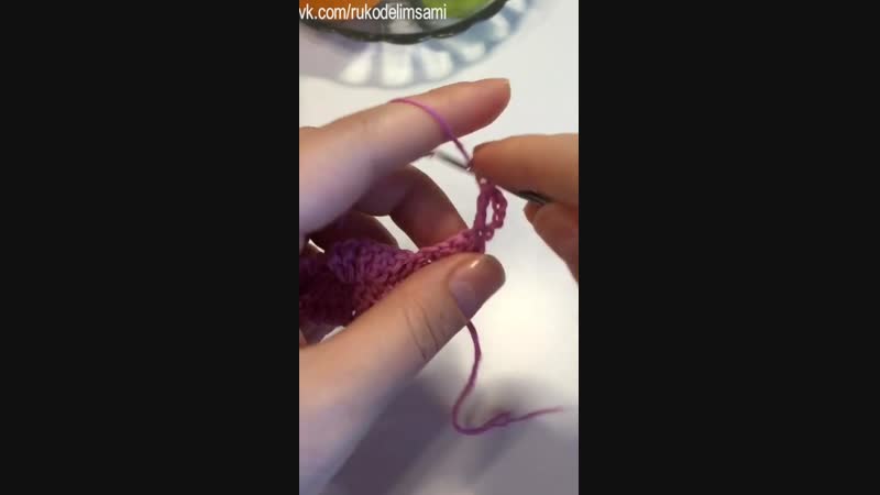 Рельефный узор крючком