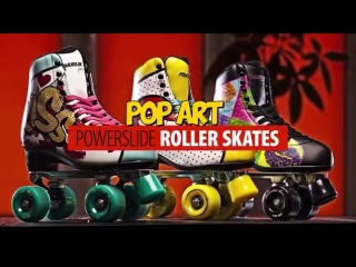 Powerslide pop art rollerskates kiss, blondie, lips