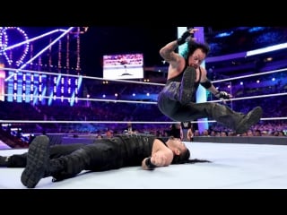 Wrestlemania 33 the undertaker vs roman reigns (no holds barred match) hd