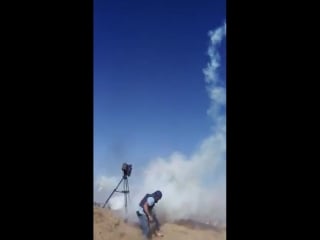 Israeli drone drops tear gas