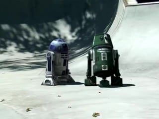 R2d2 skatepark riding grinding flip