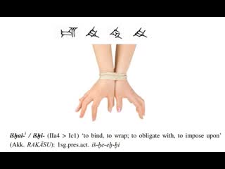 Hititçe hittite word of the day išḫai i / išḫi ‘to bind,