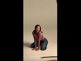 Dua lipa x pepe jeans aw20 bts