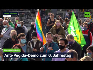 Dresden anti pegida demo zum 6 jahrestag