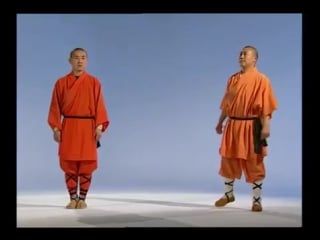 Monk decheng teaching shaolin kung fu