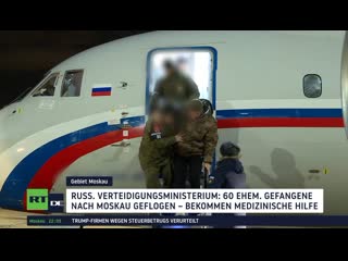 Rückkehr nach hause 60 ehemalige gefangene nach moskau geflogen