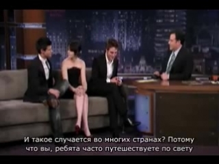 Cast of twilight new moon on jimmy kimmel (1 часть)
